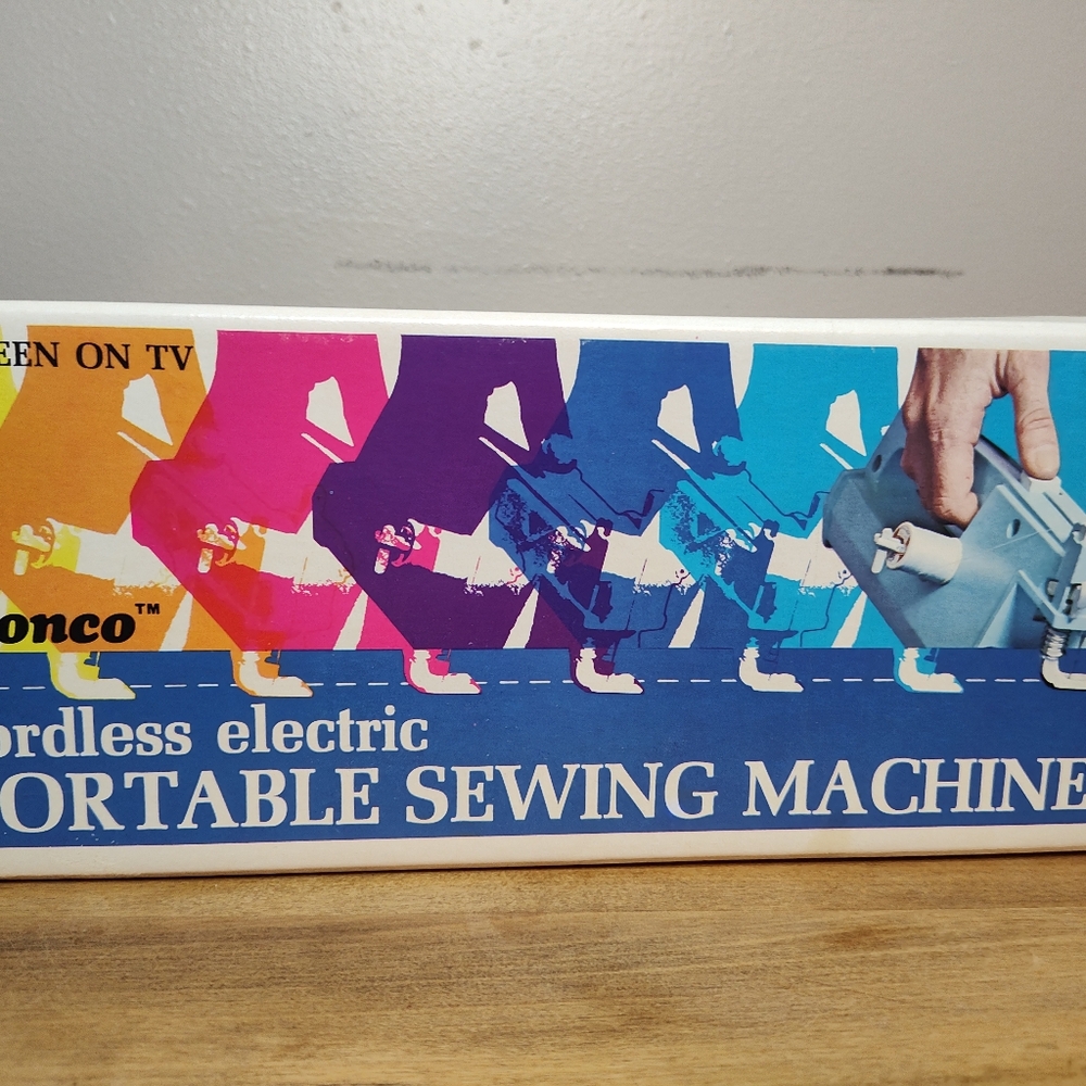 Ronco Cordless Electric Portable Sewing Machine 1972 Non Tested